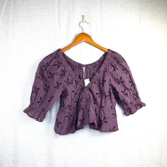 Free People Gardenia Eyelet Top - Picture 4 of 7
